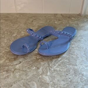 Women Carmen Sol flat Jelly sandal thong, size 7 (37)